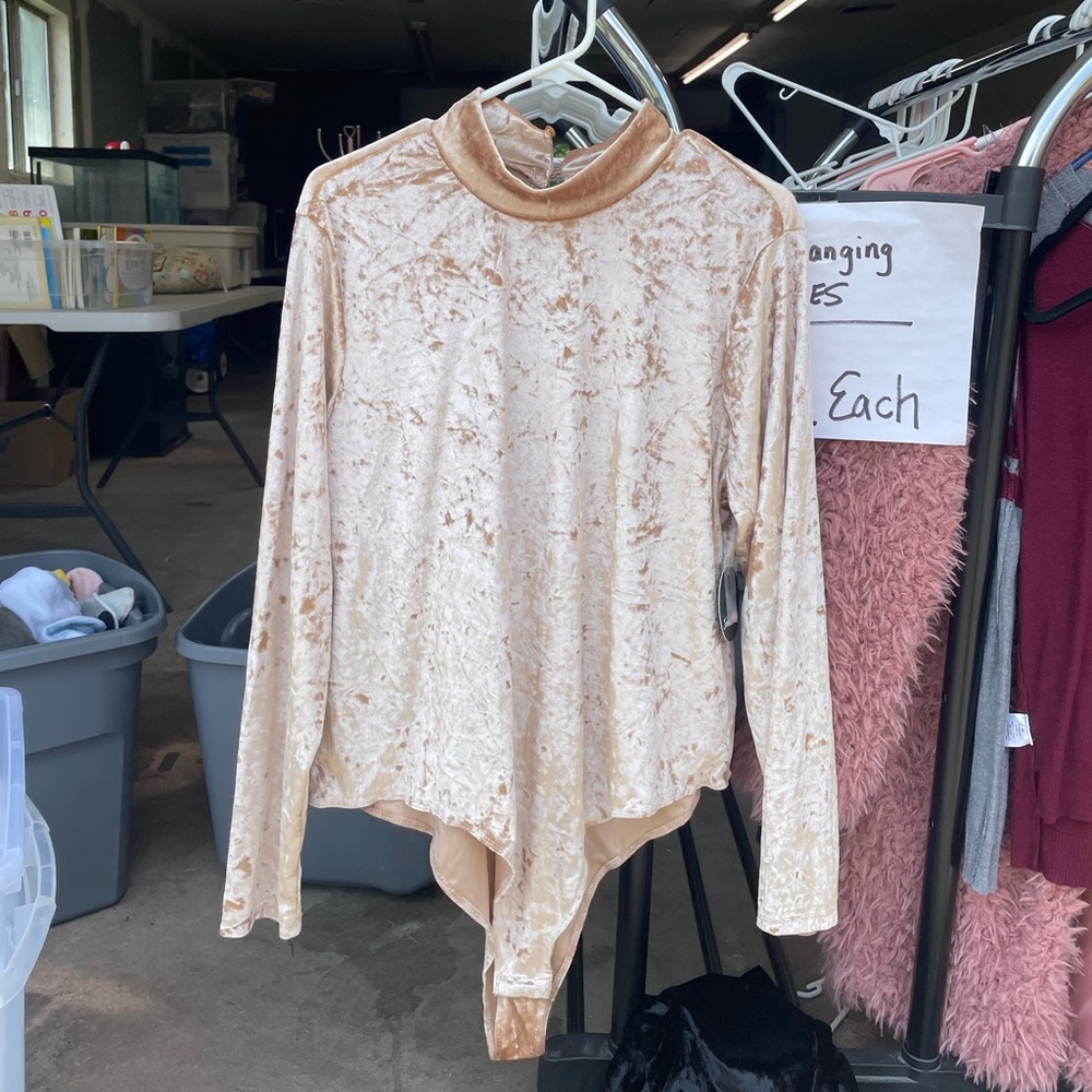 Women’s Black and Gold velvet bodysuits